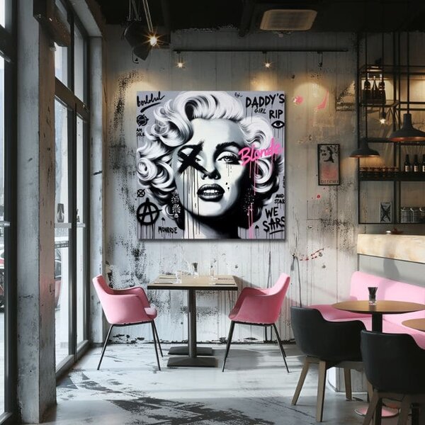 Tablou de perete de pe pânză - Legenda de la Hollywood Marilyn Monroe - 60x60 cm
