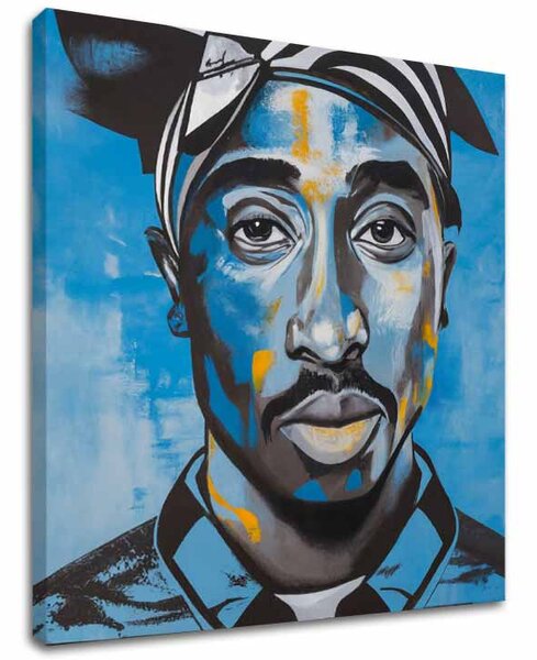 Tablou de perete TUPAC SHAKUR - Rapper în rai | finisată de mâna artistului - 60x60 cm