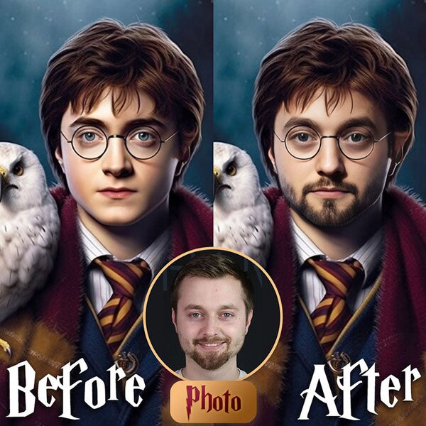 Tablou de perete din fotografia Harry Potter - Hogwarts Hero - 50x60 cm