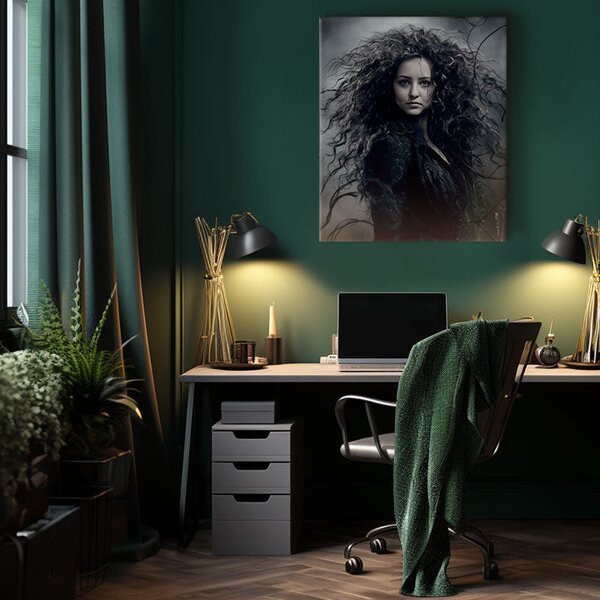 Tablou de perete din fotografia Bellatrix Lestrange - Vrăjitoarele întunecate - 50x60 cm