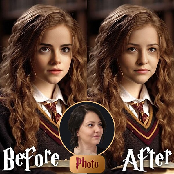 Tablou de perete din fotografia Hermione Granger - Genius Student - 50x60 cm