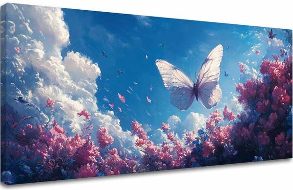 Tablou de perete fluturelui în norii libertății - 50x100 cm