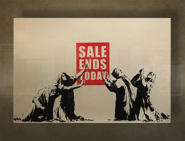 Tablou canvas 1 bucata Street ART - Banksy - 20x30 cm