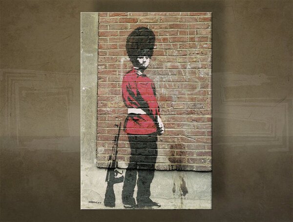 Tablou canvas 1 bucata Street ART - Banksy - 20x30 cm
