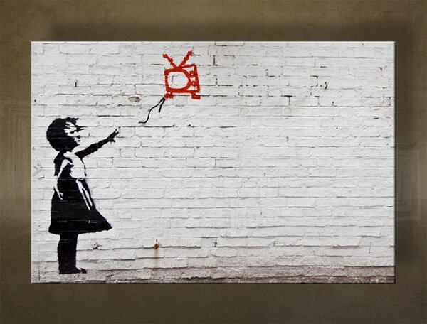 Tablou canvas 1 bucata Street ART - Banksy - 20x30 cm
