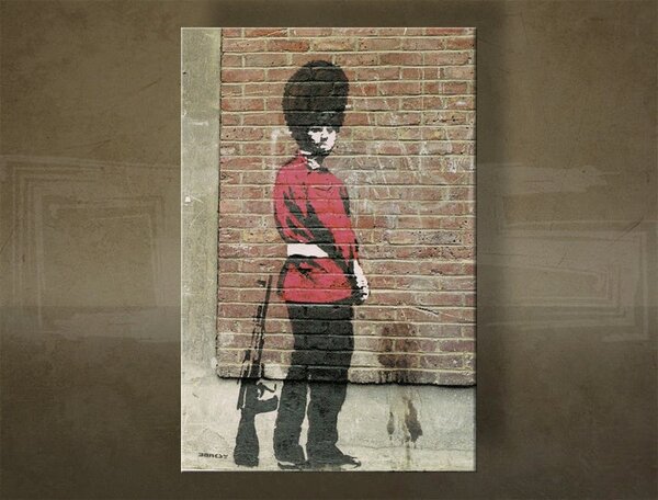 Tablou canvas 1 bucata Street ART - Banksy - 20x30 cm