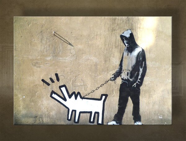 Tablou canvas 1 bucata Street ART - Banksy - 20x30 cm