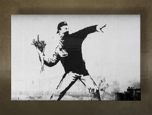Tablou canvas 1 bucata Street ART - Banksy - 20x30 cm