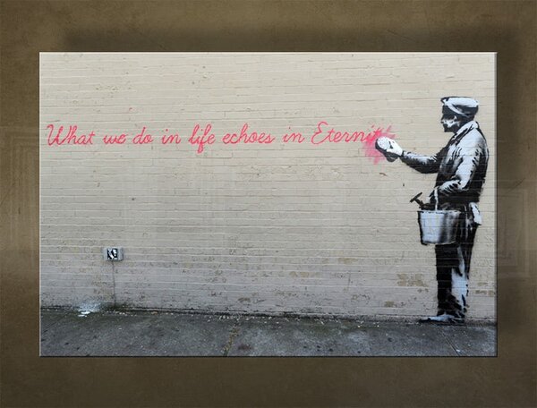 Tablou canvas 1 bucata Street ART - Banksy - 20x30 cm