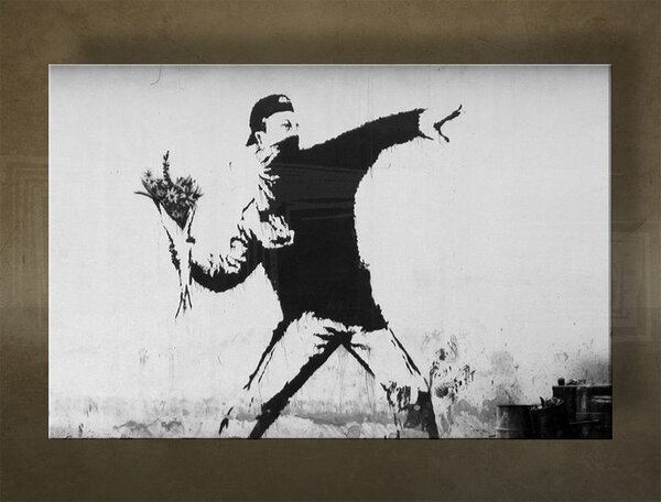 Tablou canvas 1 bucata Street ART - Banksy - 20x30 cm