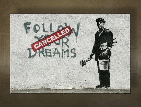 Tablou canvas 1 bucata Street ART - Banksy - 20x30 cm