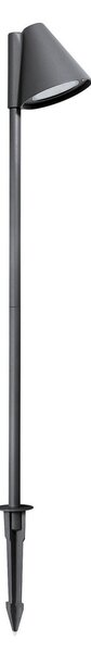 Viokef Lampă de trotuar Gilbert cu crampon sol, Gri, Metal, Boltă de exterior / cale de acces