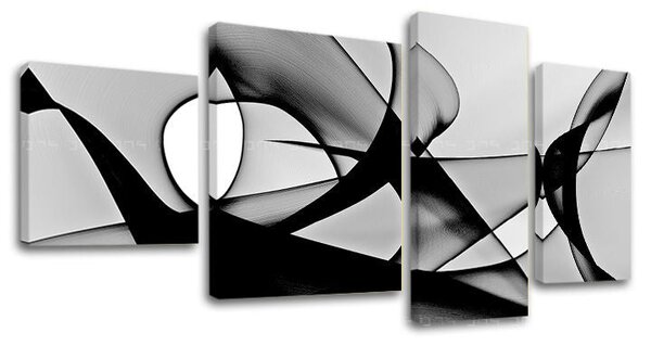Tablou canvas 4 părți ABSTRACT - 90x50 cm