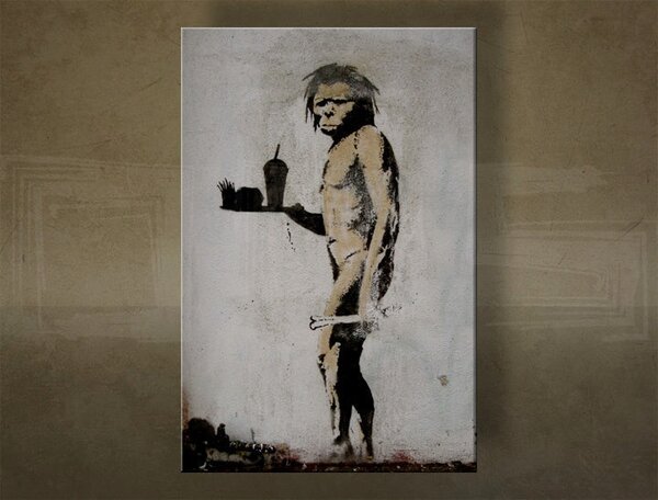 Tablou canvas 1 bucata Street ART - Banksy - 20x30 cm