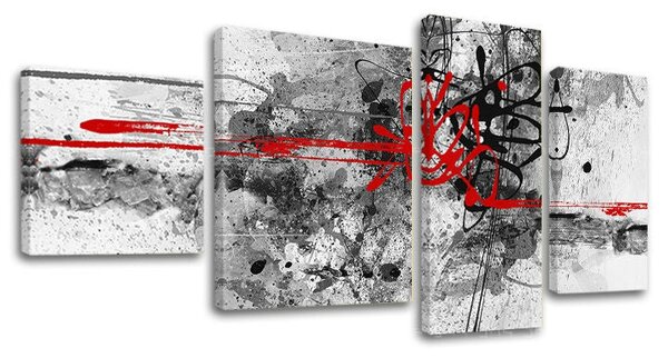 Tablou canvas 4 părți ABSTRACT - 90x50 cm
