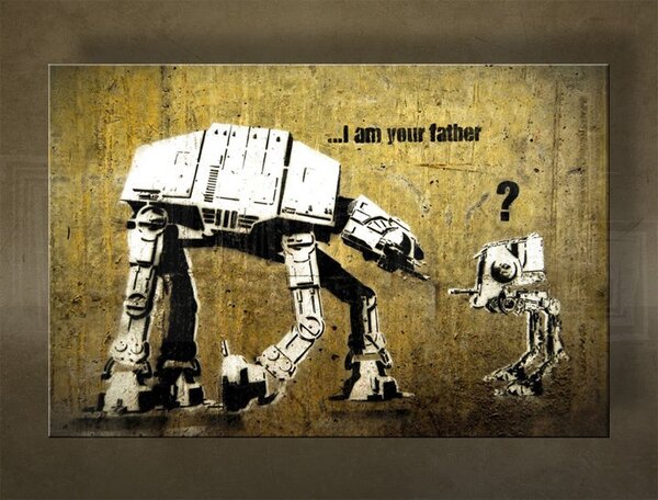 Tablou canvas 1 bucata Street ART - Banksy - 20x30 cm