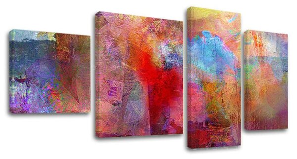 Tablou canvas 4 părți ABSTRACT - 90x50 cm