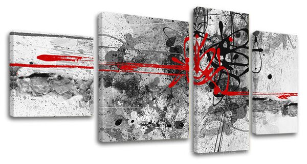 Tablou canvas 4 părți ABSTRACT - 90x50 cm