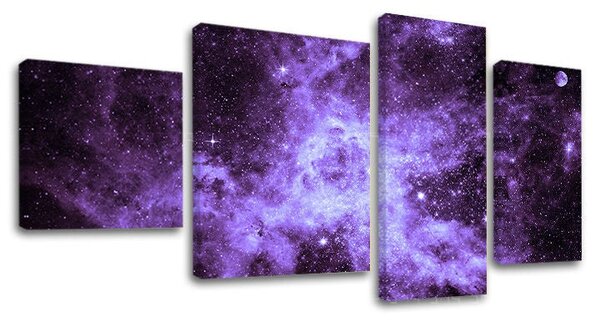 Tablou canvas 4 părți SPACE - 90x50 cm