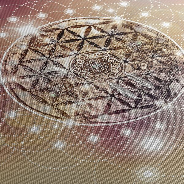 Tablou - Mandala cu elemente (90x60 cm)