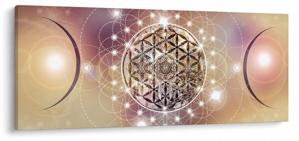 Tablou - Mandala cu elemente (120x50 cm)