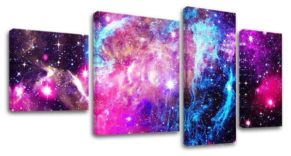 Tablou canvas 4 părți SPACE - 90x50 cm