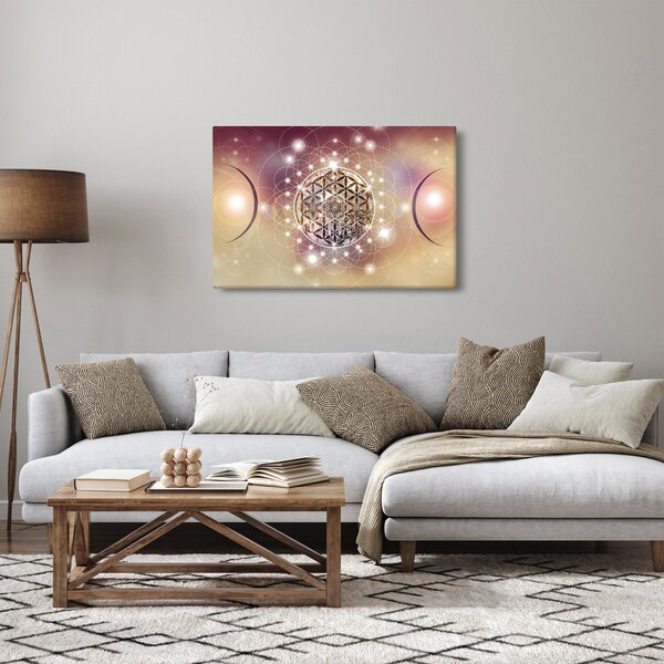 Tablou - Mandala cu elemente (90x60 cm)