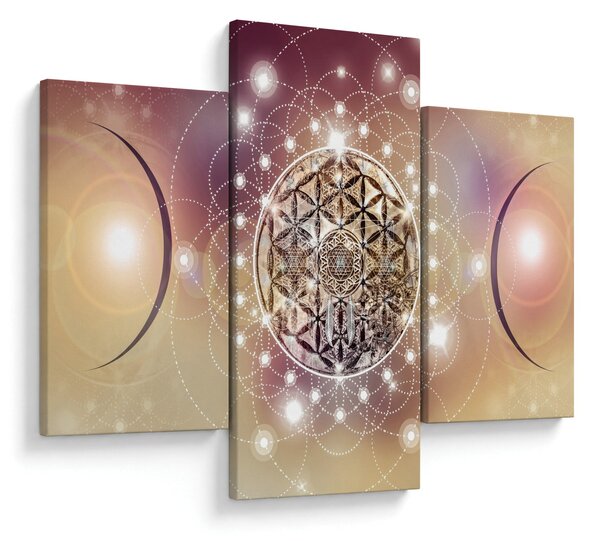 Tablou - Mandala cu elemente (90x60 cm)