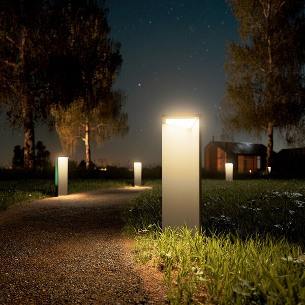 Sigor Lumina solară reîncărcabilă cu LED-uri Nusolar antracit, înălțime 50cm, reglabil, Negru, Metal, Modern, Lumini solare