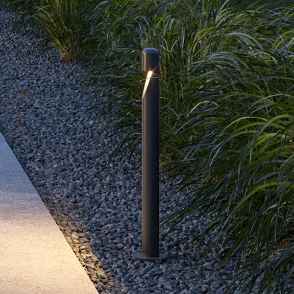 Maytoni Hagen bornă luminoasă LED, 3000K, grafit, Gri, Metal, Modern