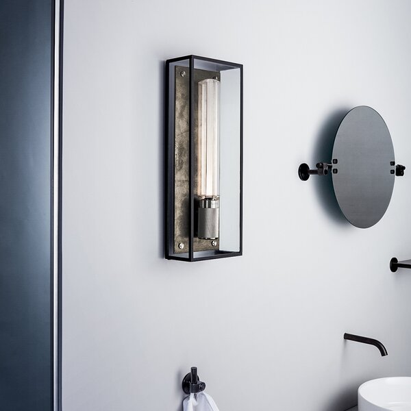 Buster + Punch Caged Wet Large IP44 gun metal, reglabil, Negru, Baie, Oțel inoxidabil, Design