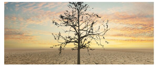 Tablou - Copac în deșert (120x50 cm)