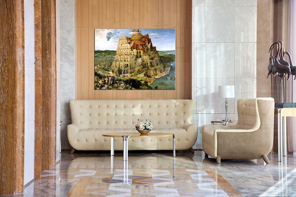 Tablou canvas BABYLON TOWER - Pieter Brueghel REP023 - 60x80 cm