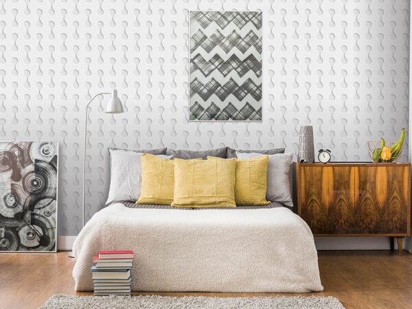 Tapet vlies de lux design modern gri