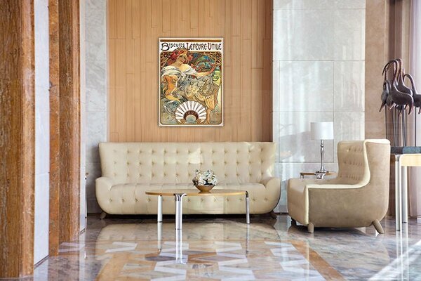 Tablou canvas BISCUITS LEFEVRE-UTILE - Alfons Mucha REP089 - 70x50 cm