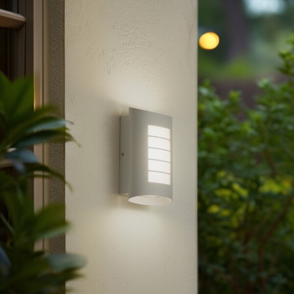 Lămpi de exterior Lindby, Ismael, Alb, Balcon, Aluminiu, Modern