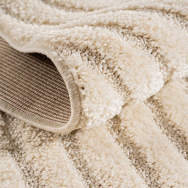 Covor tip Traversa VivaDeco Art V2, 80 x 150 cm, Crem, 100% Polipropilena, Fir 8 mm, 1900 g/mp, OEKO-TEX Standard 100