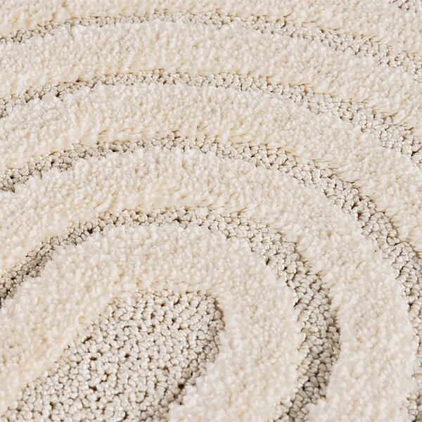 Covor tip Traversa VivaDeco Art V2, 80 x 150 cm, Crem, 100% Polipropilena, Fir 8 mm, 1900 g/mp, OEKO-TEX Standard 100