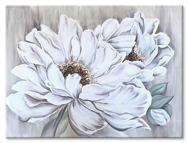 Tablou canvas DEEP WHITE FLORI - 70x50 cm