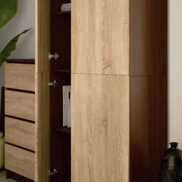 Dulap de haine Resolverse R80 2D (wenge + Stejar sonoma). Promo -13%. 1152012