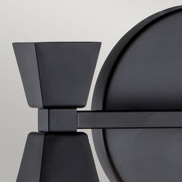 Elstead Bowtie aplică baie, negru mat, 2 becuri, reglabil, Negru, Metal, Modern
