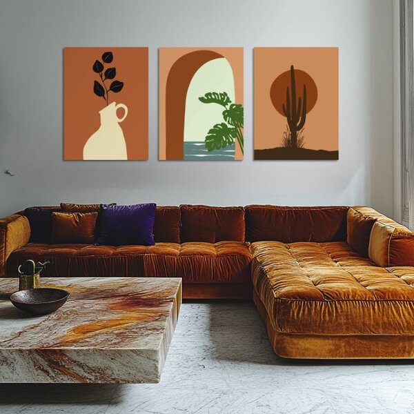 Tablou canvas - Fereastra toscana - 90x40 cm [3 x 30x40]