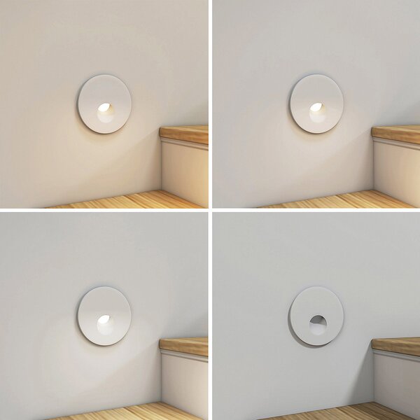 Arcchio LED lampă încastrată Vexi, Ø 7,5 cm, alb, aluminiu, CCT, reglabil, Alb, Camera de zi / sufragerie, Aluminiu, Modern, Corpuri de iluminat încastrate rotunde