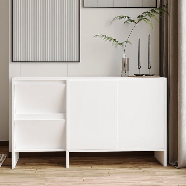 Laris komód, fehér, 130 cm