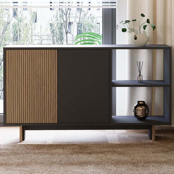 Ravello komód, meleg tölgy-antracit, 140 cm
