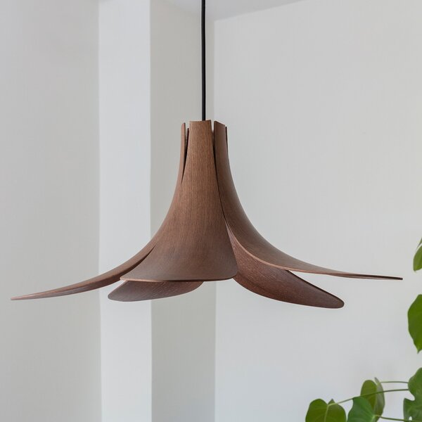 UMAGE lampă susp Jazz dark oak suspendare negru, reglabil, Lemn, Camera de zi / sufragerie, Lemn, Scandinavă