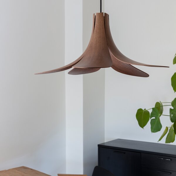 UMAGE lampă susp Jazz dark oak suspendare negru, reglabil, Lemn, Camera de zi / sufragerie, Lemn, Scandinavă