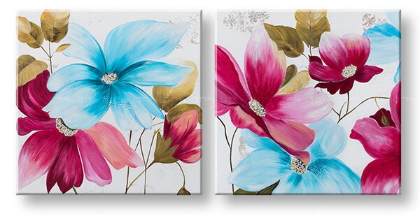 Tablou canvas FLORI 2 părți - 80x40 cm