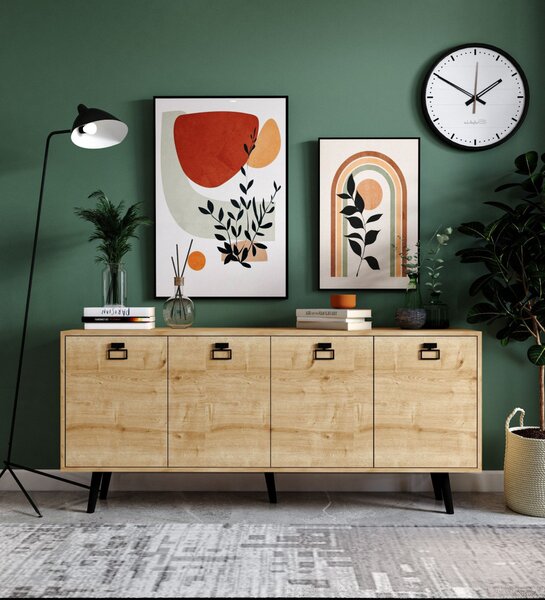 Mirza komód, zafír tölgy, 180 cm