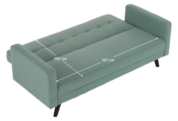 KONDELA Canapea extensibilă, material verde-mentol, OTISA